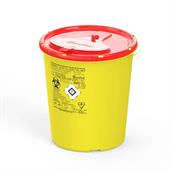 Contenitore a forma         rotonda per rifiuti taglienti