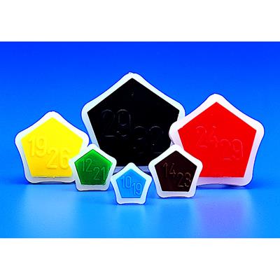 Tappi conici - Kartell NS 19/26, Ø base 16,4 mm, giallo, in PE