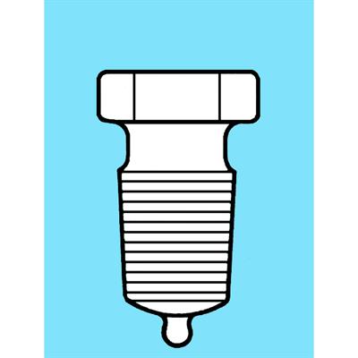 Tappi vuoti,forma esagonale,fondo appuntito,vetro borosilicato-Lenz
