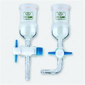 Adattatori per tubi-ISOLAB piegato con rubinetto PTFE