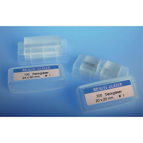 Vetrini coprioggetto quadrati, Largh. 24mm Erpedia 1conf da 200pz