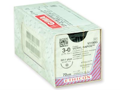 SUTURA ASSORBIBILE ETHICON  VICRYL RAPID - 3/0 ago 22 mm - intreccia