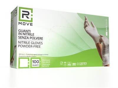 Guanti Monouso               in Nitrile 100 guanti bianco