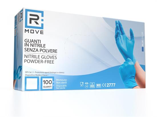 Guanti Monouso in Nitrile 100 guanti blu