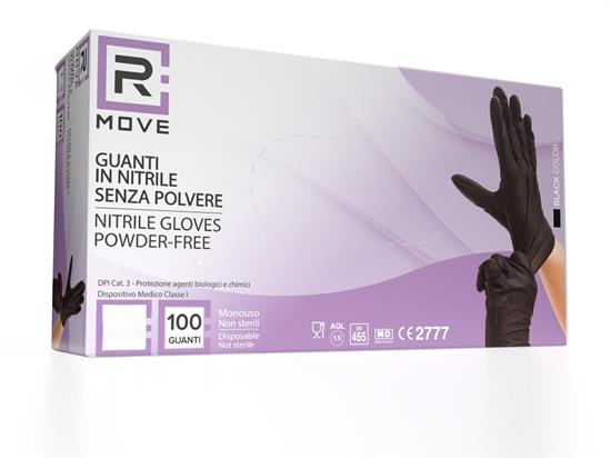Guanti Monouso               in Nitrile 100 guanti nero