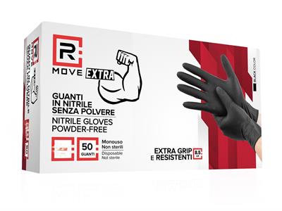 Guanti Monouso               in Nitrile 50 guanti nero 8,5g